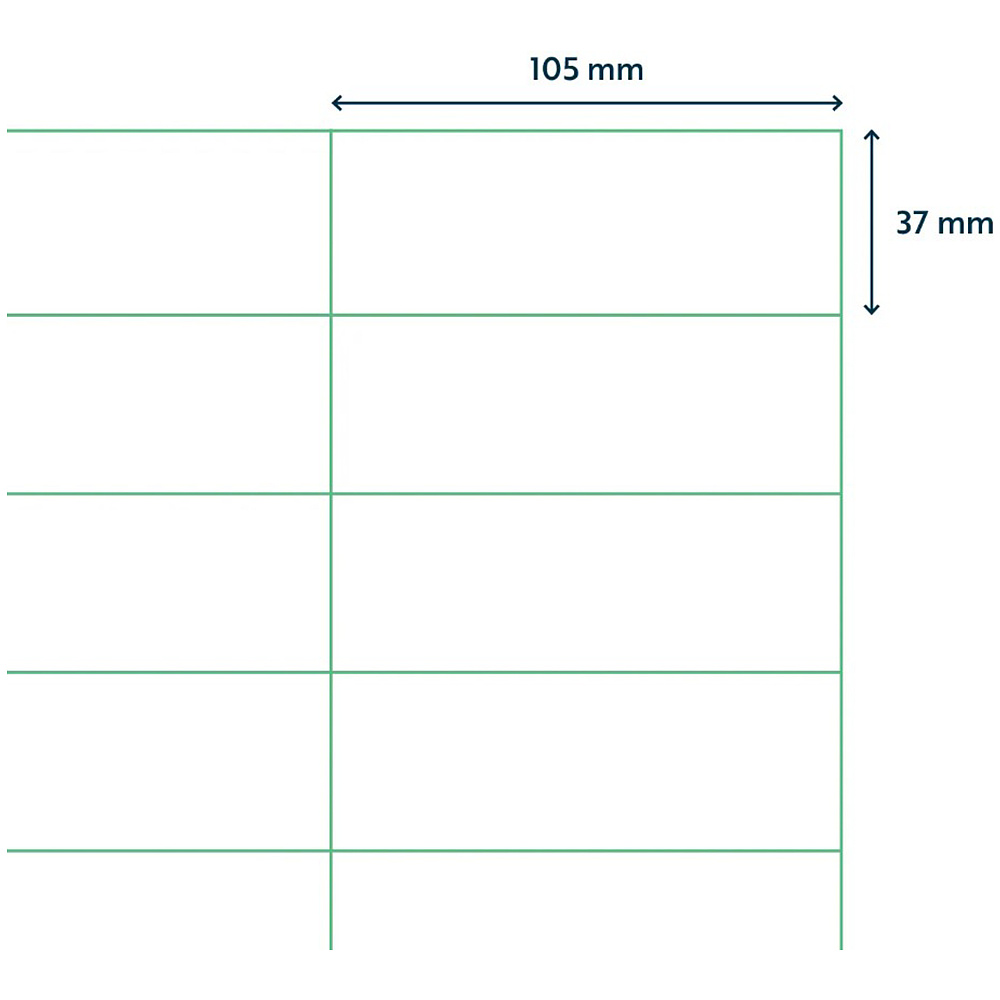 Самоклеящиеся этикетки универсальные "Rillprint", 105x37 мм, 100 листов, 16 шт, белый - 3