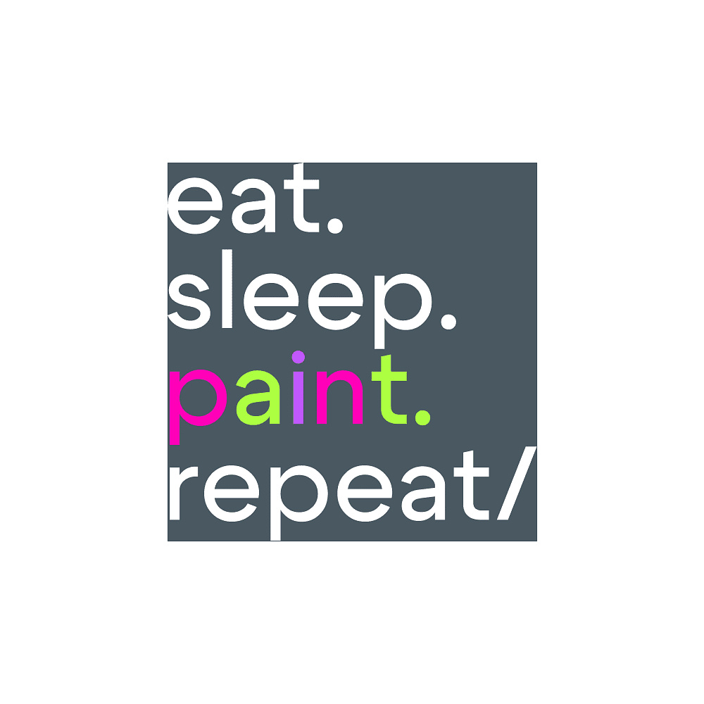 Кружка "Eat. Sleep. Paint. Repeat", фарфор костяной, 410 мл, матовый, антрацит - 2