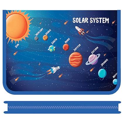 Папка для тетрадей "Солнечная система", А5, пластик, синий