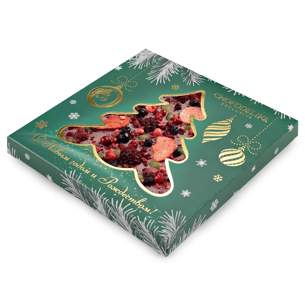 Шоколад белый "Ягодный бум", 150 г, новогодняя упаковка - 2