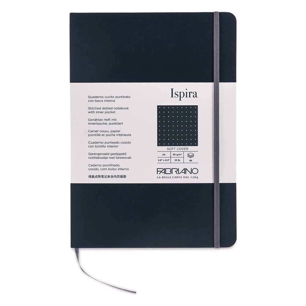 Блокнот "Fabriano. Ispiria", A5, 96 листов, точка, черный
