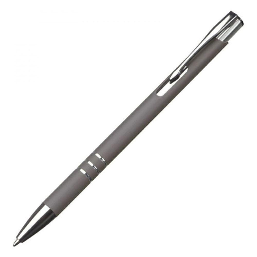 Ручка шариковая автоматическая "New Jersey", 0.7 мм, серый, серебристый, стерж. синий