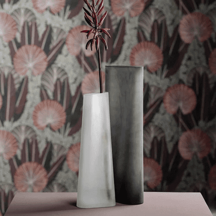 Ваза стеклянная "Turno", 34 см, матовый белый - 3