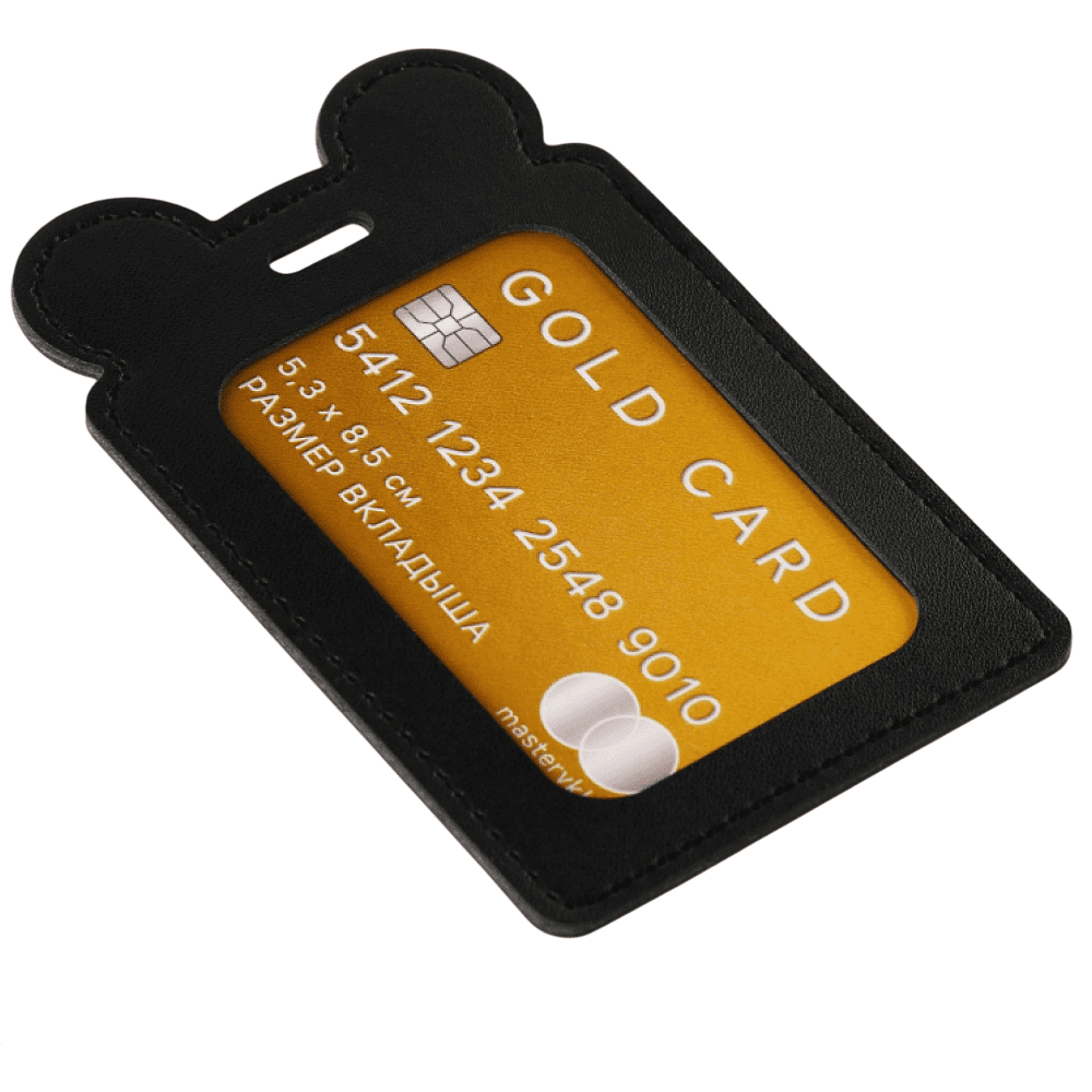 Чехол для бейджа "Gold card", черный