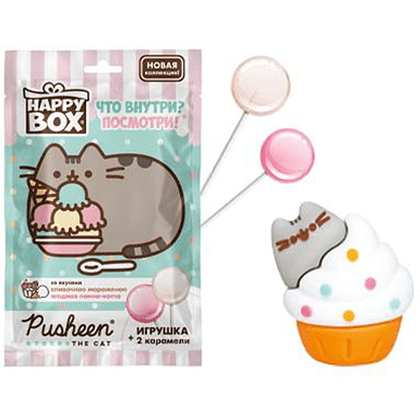 Карамель леденцовая "Pusheen. Хэппи Бокс", 20 гр, с игрушкой