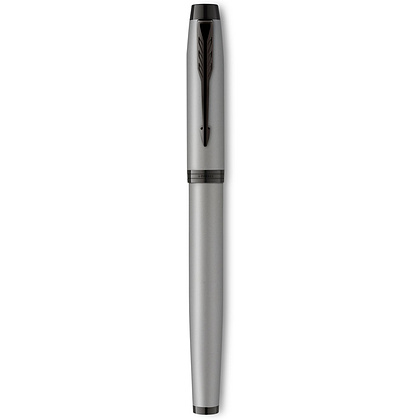 Ручка перьевая Parker "IM Achromatic F317", F, серый, черный, патрон синий - 3