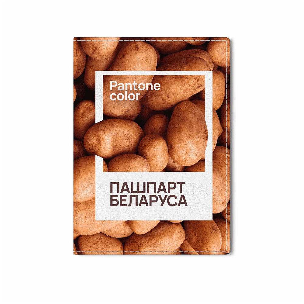 Обложка для паспорта "Pantone", натуральная кожа, разноцветный