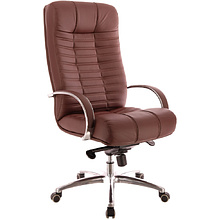 Кресло для руководителя Everprof "Atlant AL", натуральная кожа, металл, коричневый