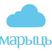 Футболка унисекс "Марыць", M-L, хлопок, белый, голубой
