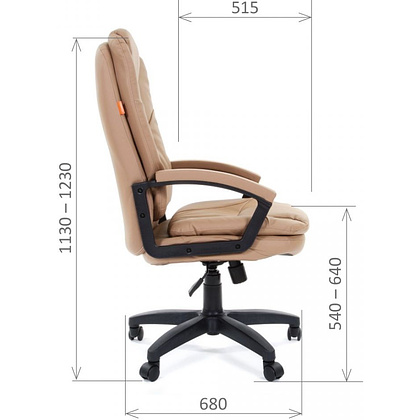 Кресло для руководителя "CHAIRMAN 668 LT", экокожа, пластик, коричневый - 3