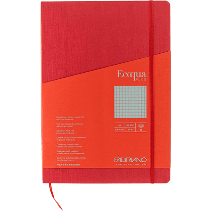 Блокнот "Fabriano. Ecoqua Plus", А4, 80 листов, клетка, красный