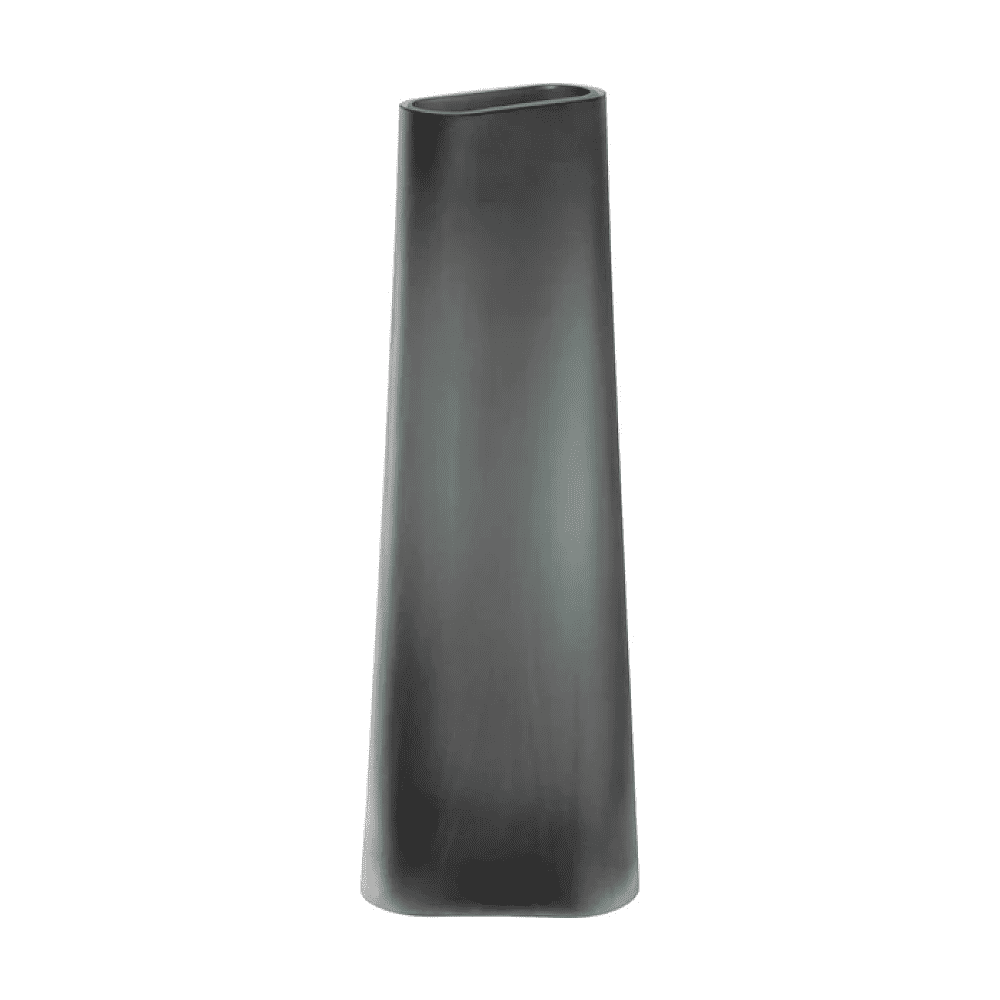 Ваза стеклянная "Turno", 42 см, матовый серый