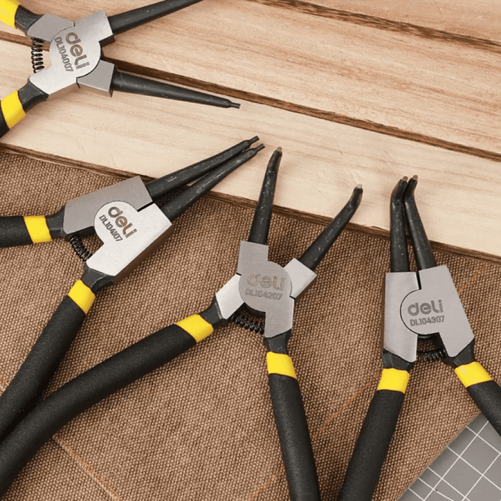 Съемник стопорных колец Deli YS EDL104007, 180 мм, прямые - 6