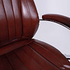 Кресло для руководителя AksHome "Mastif", экокожа, хром, темно-коричневый - 8