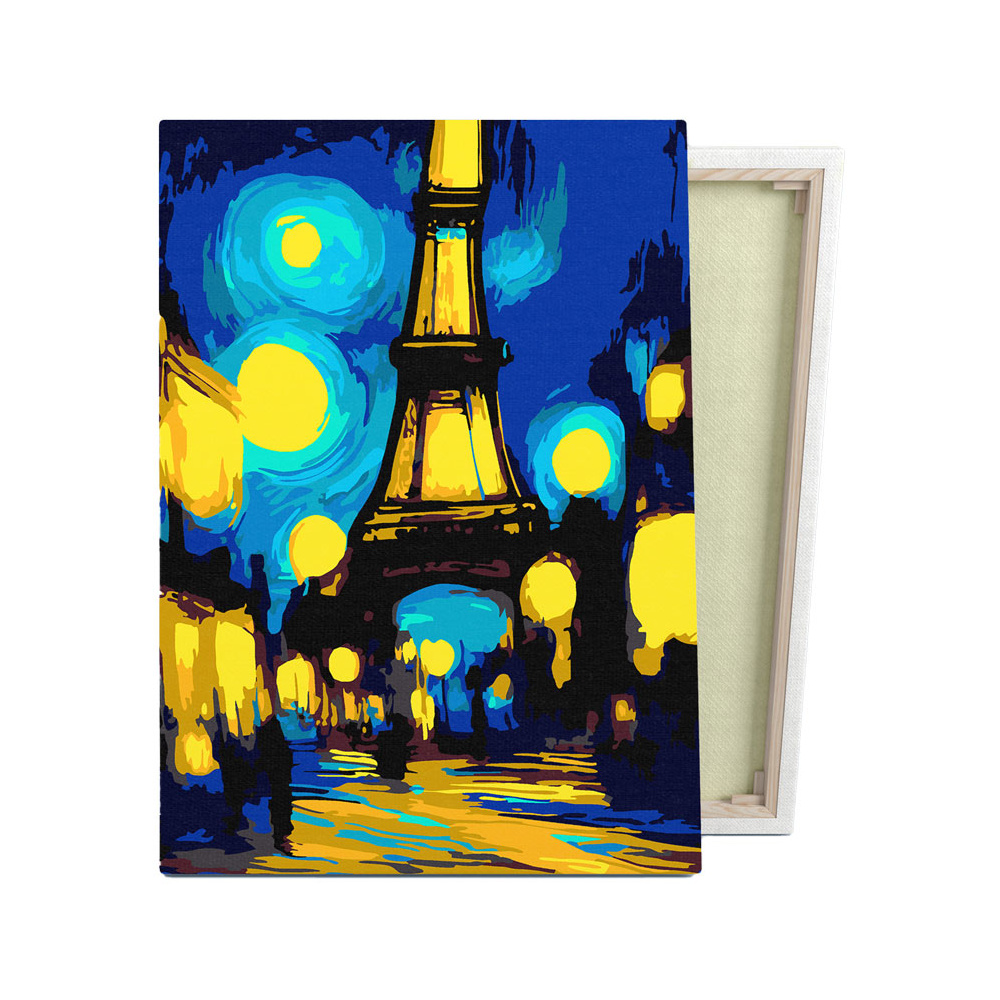 Картина по номерам "Ван Гог Ночной Париж" - 5
