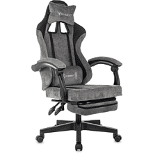 Кресло игровое Бюрократ Knight "Custom/F GR", ткань, пластик, серый, черный