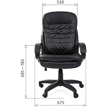 Кресло для руководителя "Chairman 795 LT", экокожа, пластик, черный