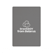 Чехол для карт "DranikBOY from Belarus", натуральная кожа, разноцветный