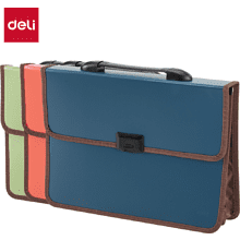 Портфель на 2 деления Deli, пластик, 2, ассорти