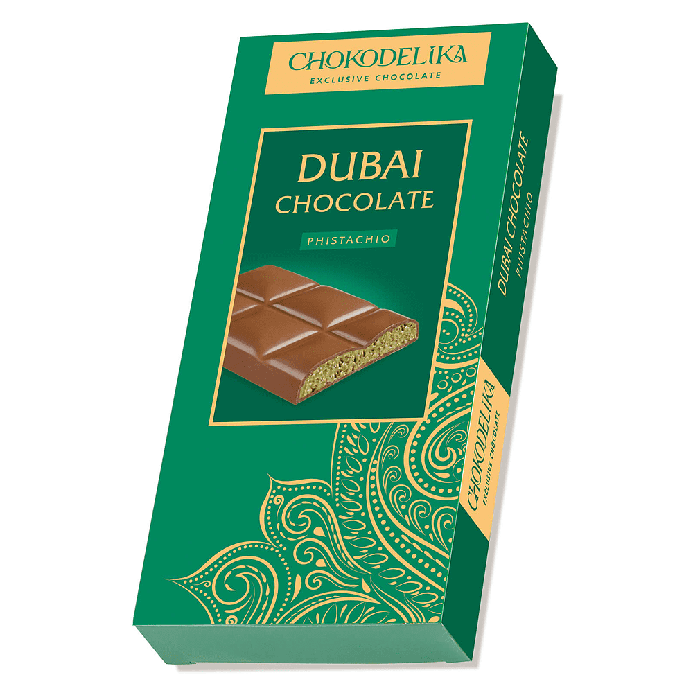Шоколад молочный "Dubai Pistachio" с начинкой из фисташки, 50 гр - 2