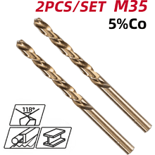 Сверло по металлу Deli RS EDH-MHZ015-E2, 1.5 мм, DIN 338, HSCo 5%, 2 шт.