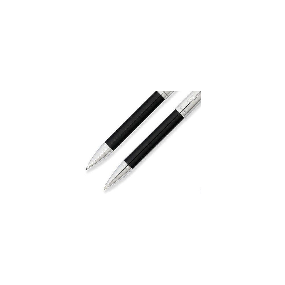 Набор "Franklin Covey Greenwich": ручка шариковая автоматическая и карандаш автоматический, черный, серебристый - 2
