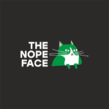 Алюминиевая бутылка "The nope face", черный