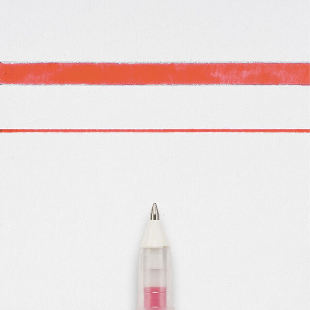 Ручка гелевая "Gelly Roll Glaze", 0.6 мм, прозрачный, стерж. красный - 2