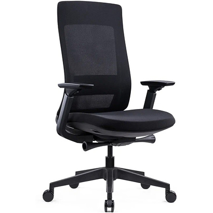 Кресло компьютерное SitZone E-VL002B, сетка, ткань, пластик, черный