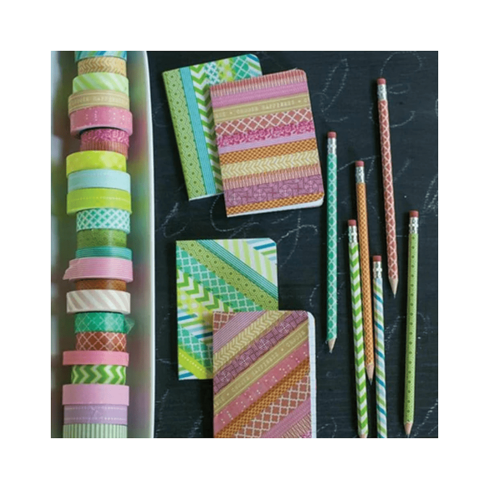 Клейкая лента "Кофейные цвета", 15x3 мм/м, ассорти - 6