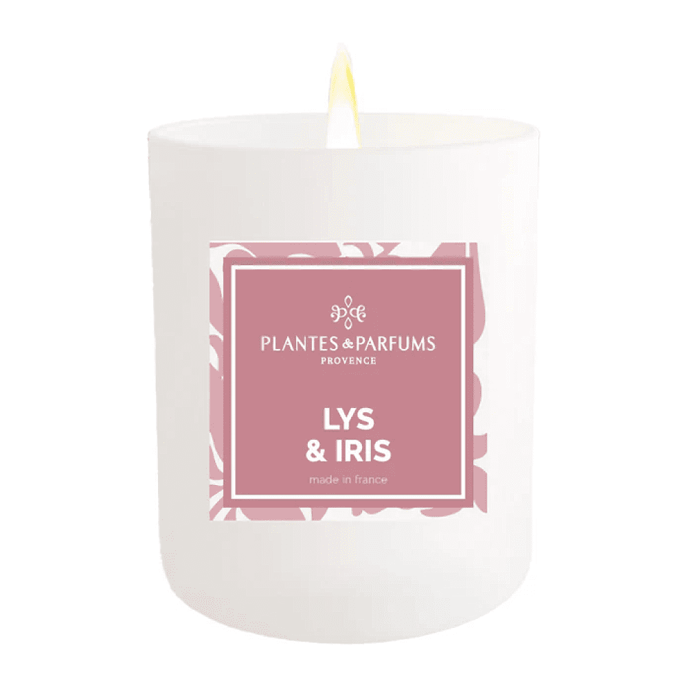 Свеча ароматическая PLANTES&PARFUMS "Lily & Iris", 180 гр