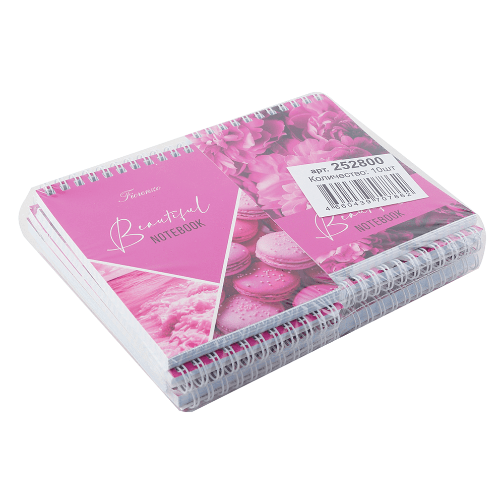 Блокнот "Pink", А6, 97х141 мм, 80 листов, в клетку, розовый - 3