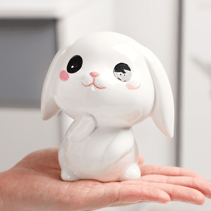 Копилка "Cute bunny", керамика, белый - 3