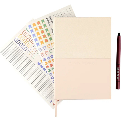 Блокнот "Стихия. Bullet Journal", А5, 80 листов, в клетку, бежевый - 16