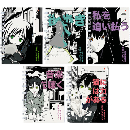 Блокнот "Manga Anime. City", A6, 40 листов, в клетку, ассорти - 8
