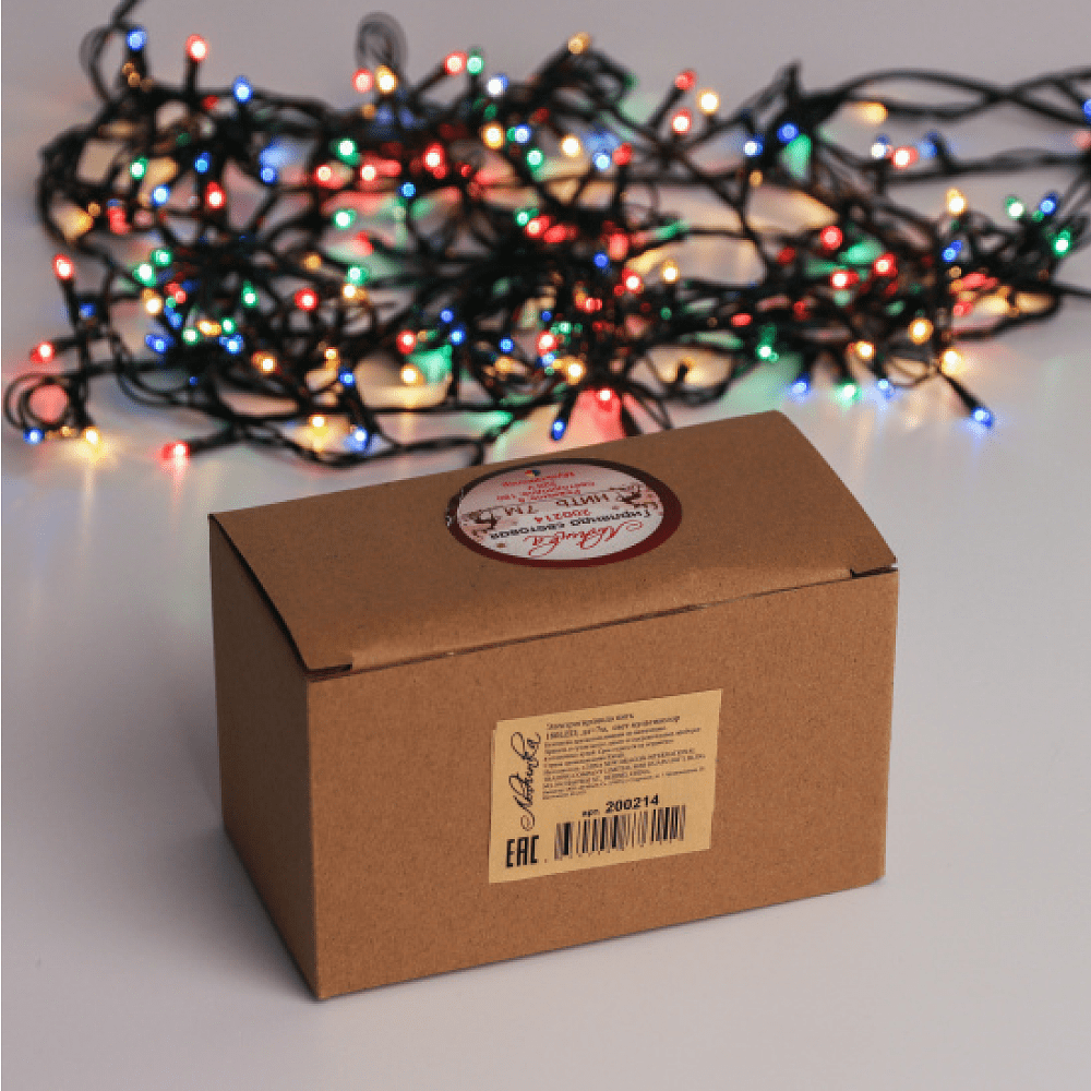 Гирлянда электрическая LED "Нить", 7 м, мультиколор - 2