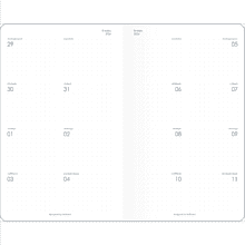 Планнер "April", датированный, 130х210 мм, 32 листа, белый, 2026