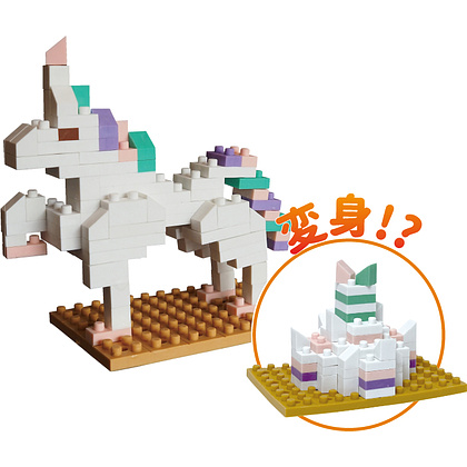 Ластик Iwako Blocks "Unicorn", 1 шт, ассорти, блистер - 6