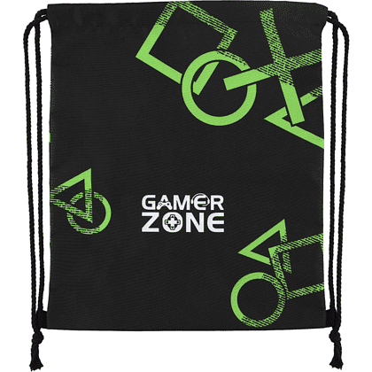 Мешок для обуви "Gamer zone", черный, зеленый