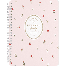 Тетрадь "Posy", А5, 96 листов, клетка, розовый