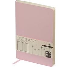 Скетчбук "Sketch&Art", 14x21 см, 100 г/м2, 100 листов, розовый