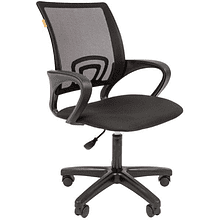 Кресло для персонала "Easy Chair 304 LT", ткань, сетка, пластик, черный 
