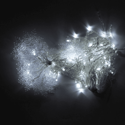Гирлянда электрическая LED "Бахрома. Снежинка", белый - 3