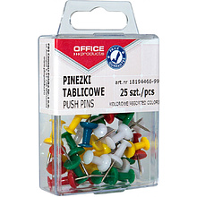 Иглы-кнопки Office products "Пешки", 25 шт, ассорти 