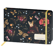 Скетчбук "Fauna. Бабочки. Южная ночь", 14.6х21.3 см, 100 г/м2, 100 листов, черный