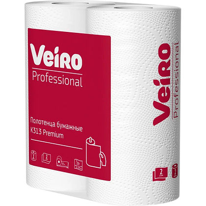 Полотенца бумажные Veiro Professional Premium, в рулонах, 2 рулона, 15 м, 2 слоя - 4