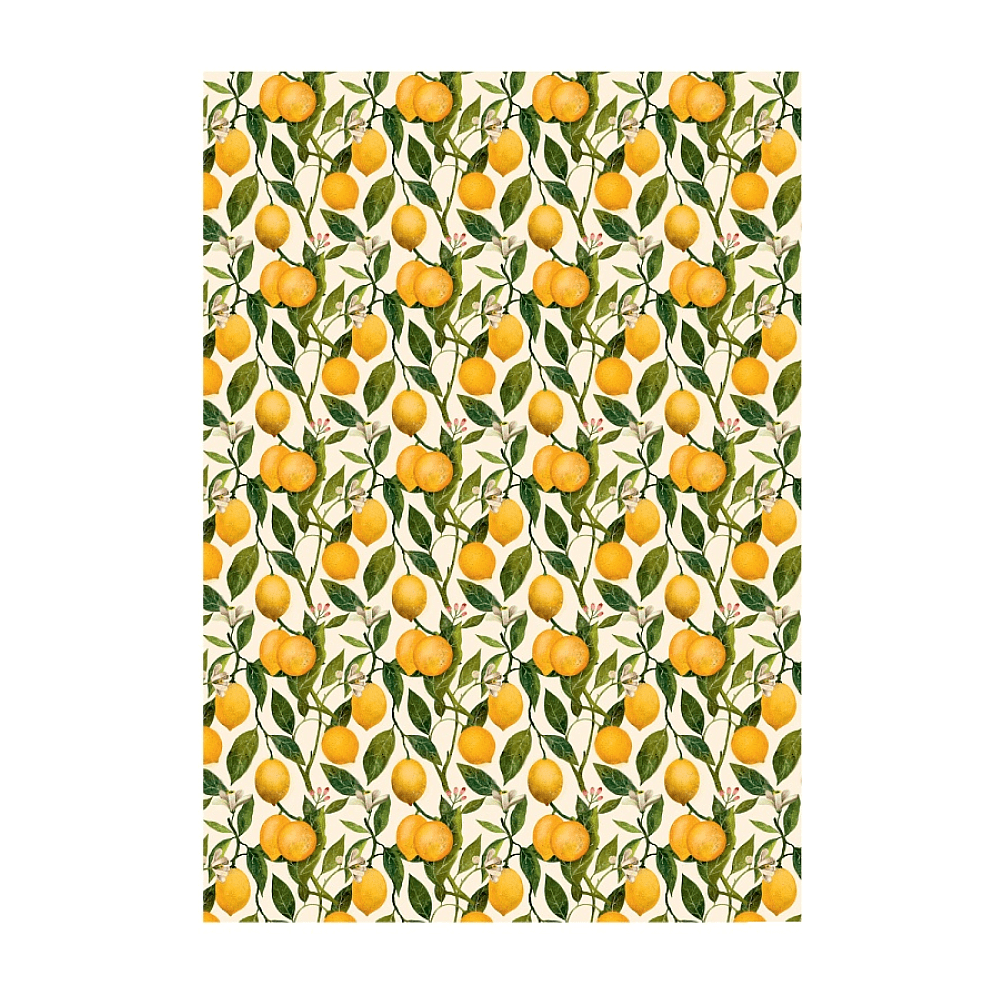 Бумага декоративная в рулоне "Flora. Lemons", 1 x 0,7 м - 2