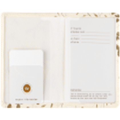 Обложка для паспорта "Flora. Полевые цветы", кожзам, белый - 3