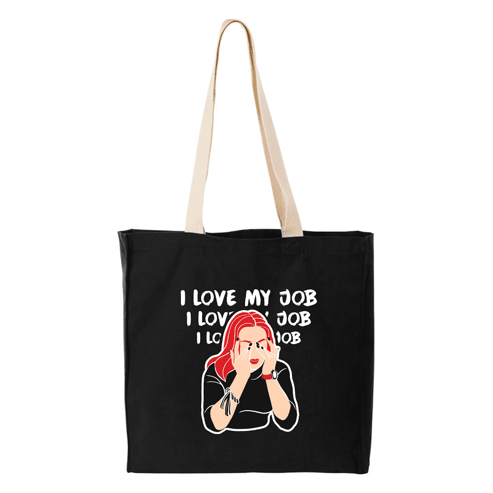 Сумка "I love my job", хлопок, черный