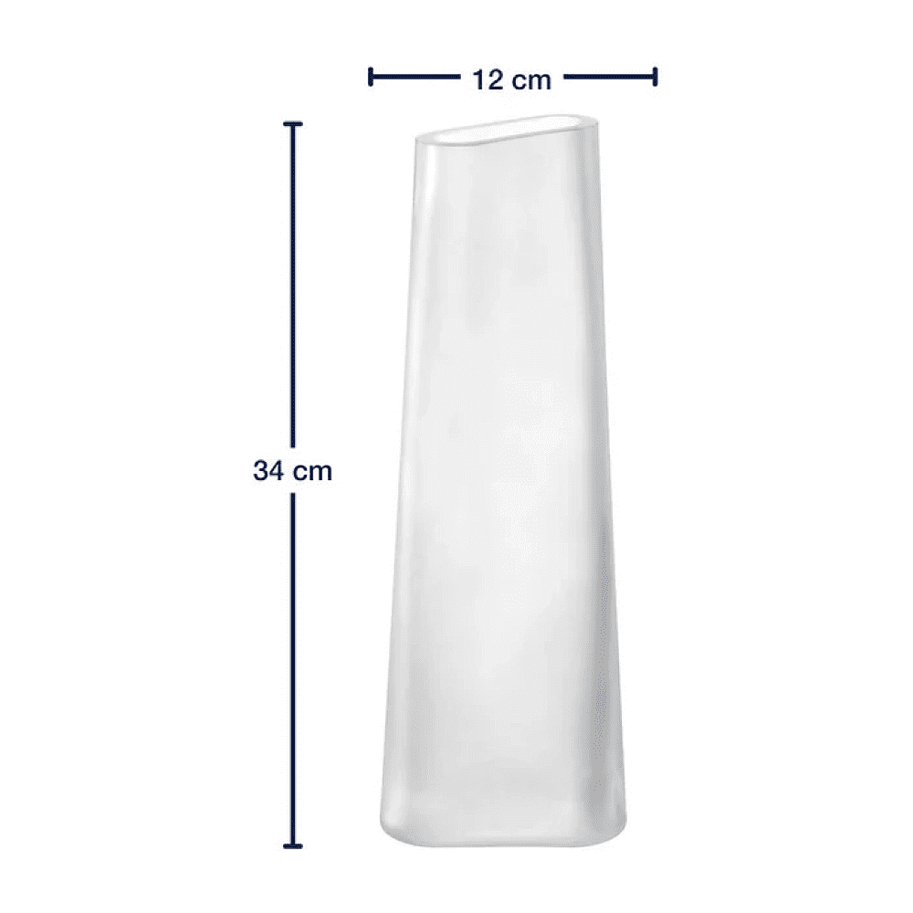 Ваза стеклянная "Turno", 34 см, матовый белый - 2